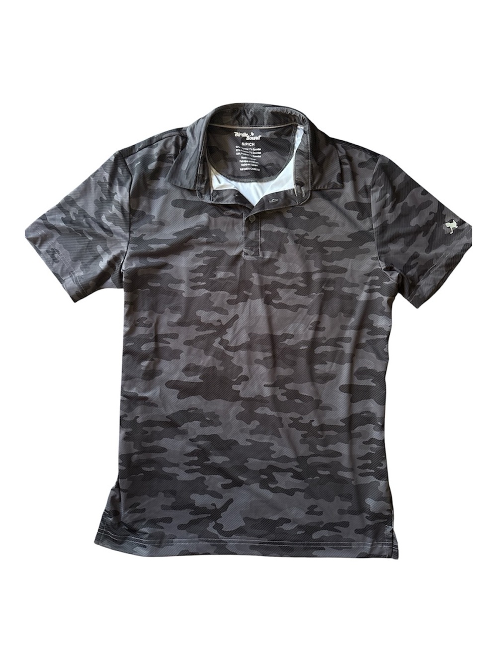 Men's Black Camo Performance Polo